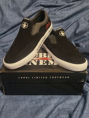 Lakai Owen VLK "Public Enemy" Slip On, New In Original Box! Men10/Women11.5